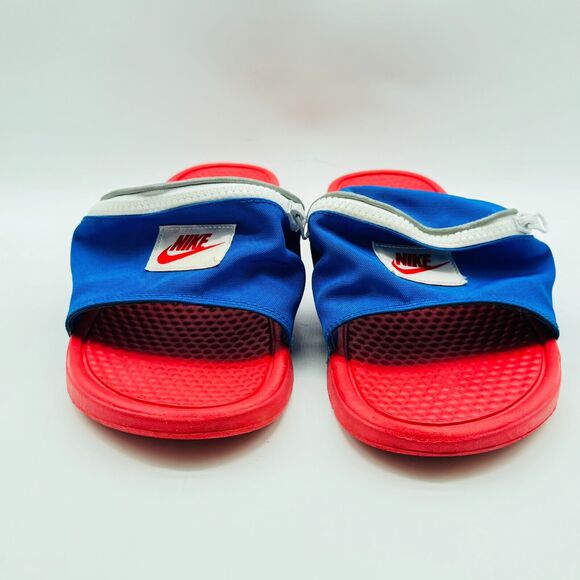 Nike Red and Blue Slip-On slides - Picture 8 of 11